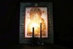 Икона Владимирской Божией Матери из мрамора. изображение, фото 2