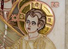 Икона Иверской Божией Матери №-1n из камня для молодоженов, изображение, фото 5