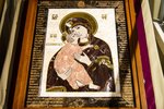 Икона Владимирской Божьей Матери № 2-12,5 из мрамора, изображение, фото 1