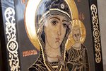 Резная Икона Казанской Божией Матери № 1-25-6 из мрамора, изображение, фото 5