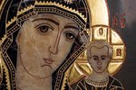 Резная Икона Казанской Божией Матери № 1-25-6 из мрамора, изображение, фото 7