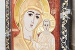 Резная Икона Казанской Божией Матери № 2-14-4 из мрамора, изображение, фото 7