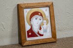 Икона Казанской Божией Матери № 4 из мрамора от Гливи, фото 2