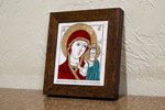 Икона Казанской Божией Матери № 30 из мрамора от Гливи, фото 2