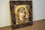 Икона Икона Казанской Божией Матери для венчания № 3-12-8 из мрамора, изображение, фото 4