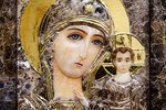 Икона Икона Казанской Божией Матери для венчания № 3-12-8 из мрамора, изображение, фото 6