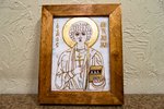 Икона Святой Пантелеймон № 2 из камня от Гливи, купить в подарок для бабушки, фото 1