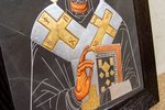 Икона Икона Николая Угодника № 1 из мрамора от Гливи в технике под старину, фото 6, сделано в салоне интернет магазина Гливи