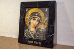 Икона Икона Казанской Божией Матери для защиты № 3-12-11 из мрамора, изображение, фото 3