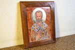 Икона Николая Угодника № 28 на мраморе, малая, подарочная, именная, изображение, фото 2