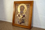 Икона Николая Угодника № 4-28 на мраморе, малая, подарочная, именная, изображение, фото 3