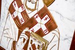 Икона Николая Угодника № 29 на мраморе, малая, подарочная, именная, изображение, фото 10