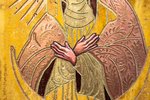 Икона Остробрамская Богородица под № 3-11 на травертине в технике под старину, фото 4