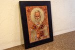  Икона Николая Угодника № 5-28 на мраморе, малая, подарочная, именная, изображение, фото 2