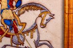 Икона Святого Георгия Победоносца № 01 из мрамора на коне, изображение, фото 5