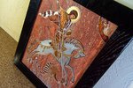 Икона Святого Георгия Победоносца № 03 из мрамора на коне, изображение, фото 4