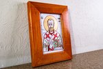  Икона Николая Угодника № 5-29 на мраморе, малая, подарочная, именная, изображение, фото 2