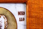  Икона Николая Угодника № 5-29 на мраморе, малая, подарочная, именная, изображение, фото 6