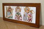 Икона Святых Иоанна Крестителя (Предтечи), Елены и Даниила № 02 из камня, изображение, фото 3