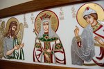 Икона Святых Иоанна Крестителя (Предтечи), Елены и Даниила № 02 из камня, изображение, фото 9