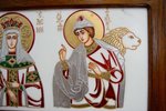 Икона Святых Иоанна Крестителя (Предтечи), Елены и Даниила № 02 из камня, изображение, фото 10