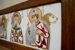 Икона Святых Иоанна Крестителя (Предтечи), Елены и Даниила № 02 из камня, изображение, фото 11