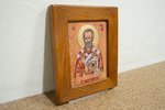  Икона Николая Угодника № 5-30 на мраморе, малая, подарочная, именная, изображение, фото 3