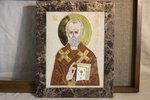 Икона Святого Николая Чудотворца инд. № 19 из мрамора, каталог икон, фото, изображение 9