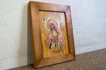 Икона Остробрамская Богородица под № 3-11 на травертине в технике под старину, фото 2