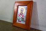  Икона Николая Угодника № 5-29 на мраморе, малая, подарочная, именная, изображение, фото 3