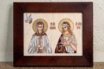 Семейная икона из мрамора - Святые Мелания и Ирина № 01, каталог икон, изображение, фото 1