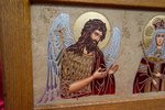 Икона Святых Иоанна Крестителя (Предтечи), Елены и Даниила № 01 из камня, изображение, фото 4